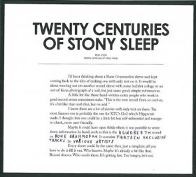 Various - Twenty Centuries Of Stony Sleep [CD]